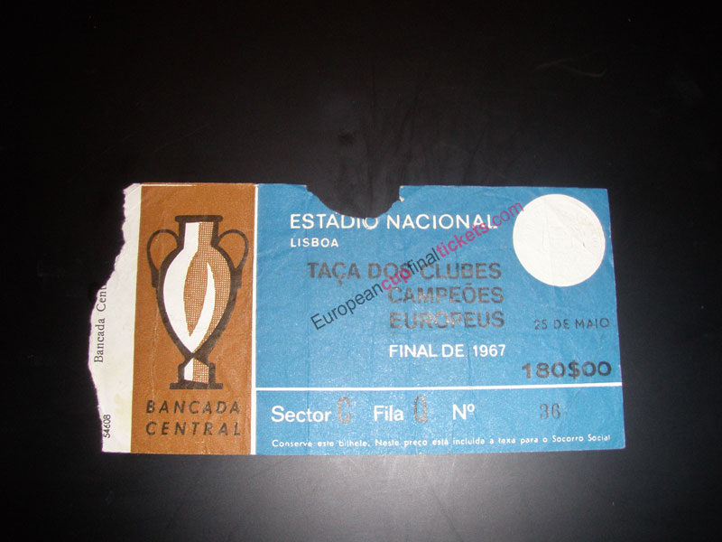 1967 European cup final tickets